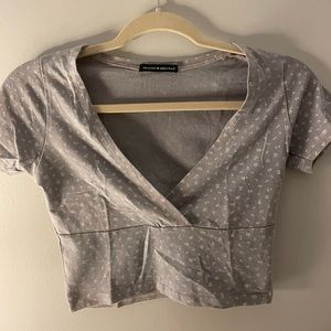 rare blue floral brandy melville amara top